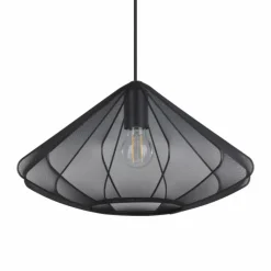 Lampes En Tissu-Luminaires Eglo DOLWEN Suspension Noir, 1 lumière
