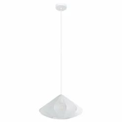 Lampes En Tissu-Luminaires Eglo DOLWEN Suspension Blanc, 1 lumière