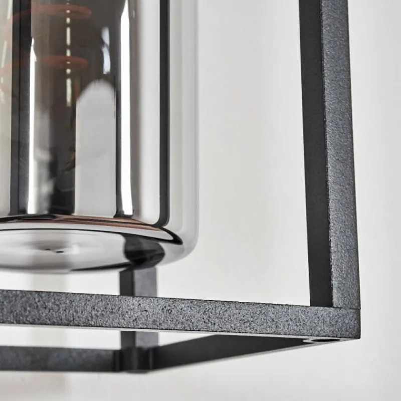 Suspension Verre Fumé-hofstein Doninhas Lampe murale d´extérieur Noir, 1 lumière