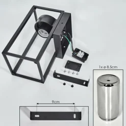 Suspension Verre Fumé-hofstein Doninhas Lampe murale d´extérieur Noir, 1 lumière