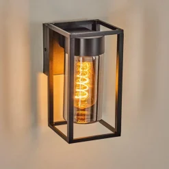 Suspension Verre Fumé-hofstein Doninhas Lampe murale d´extérieur Noir, 1 lumière