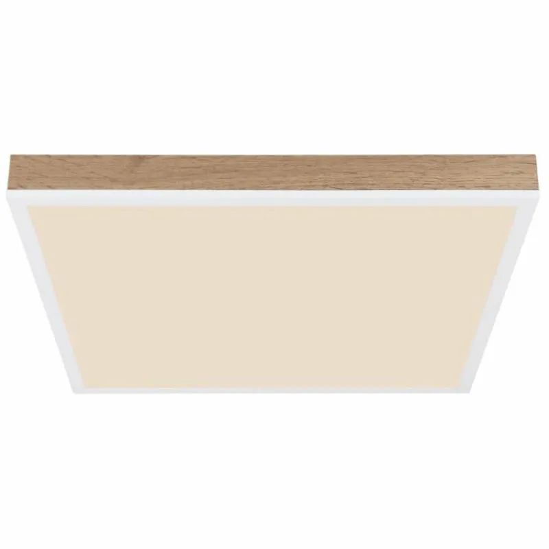 Lampes En Bois-Luminaires Globo Lighting Doro Plafonnier LED Écru, Blanc, 1 lumière, Télécommandes
