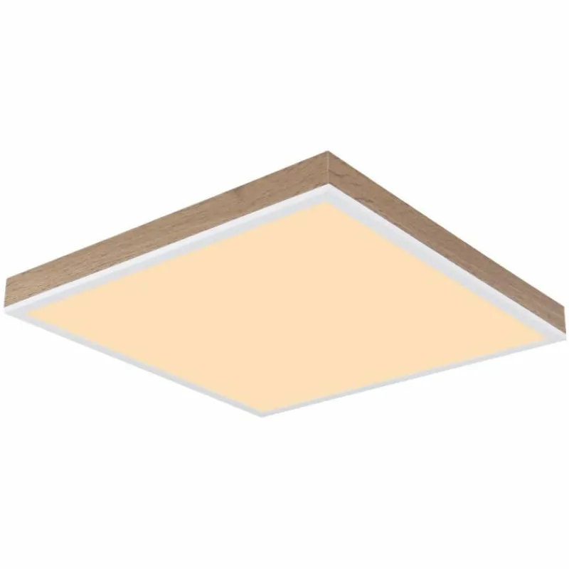 Lampes En Bois-Luminaires Globo Lighting Doro Plafonnier LED Écru, Blanc, 1 lumière, Télécommandes