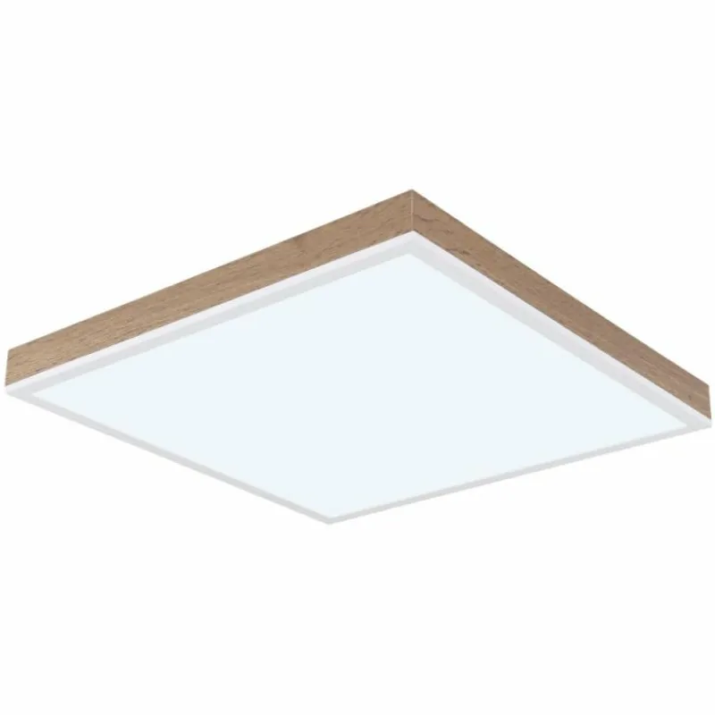 Lampes En Bois-Luminaires Globo Lighting Doro Plafonnier LED Écru, Blanc, 1 lumière, Télécommandes