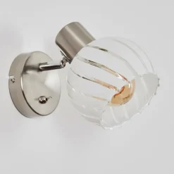 hofstein Dysted Boule lumineuse, Applique murale, Spot mural Nickel mat, 1 lumière