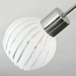 hofstein Dysted Plafonnier, Boule lumineuse Nickel mat, 5 lumières