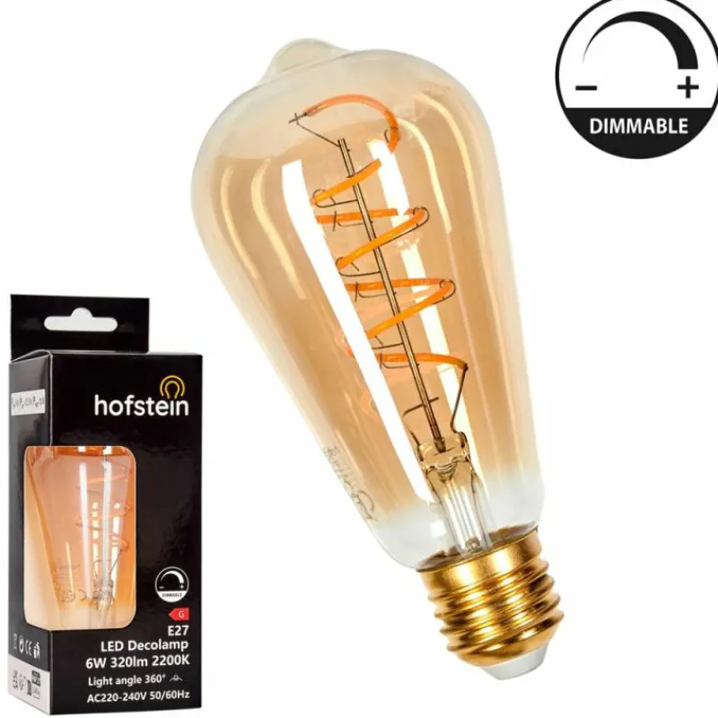 hofstein E27 LED 6 watt 2200 kelvin 320 lumen