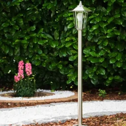 hofstein Eclairage de chemin Moskau Acier inoxydable, 1 lumière