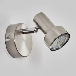 Lampes Vintages & Rétros-hofstein Edain Applique murale, Spot mural LED Chrome, Nickel mat, 1 lumière