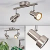 Lampes Vintages & Rétros-hofstein Edain Plafonnier, Spot de plafond LED Chrome, Nickel mat, 2 lumières