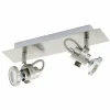 Luminaires Eglo Eglo TUKON 3 LED Nickel mat, 2 lumières* Plafonniers