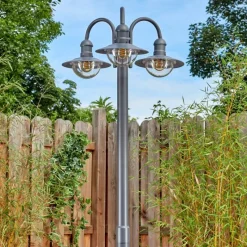 Luminaires Rustiques-hofstein Elima Luminaire extérieur, Réverbère, Eclairage de chemin Anthracite, 3 lumières