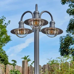 Luminaires Rustiques-hofstein Elima Luminaire extérieur, Réverbère, Eclairage de chemin Anthracite, 3 lumières