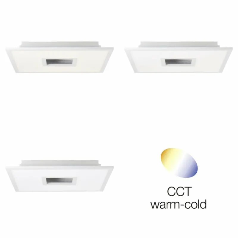 Lampes Industrielles-Luminaires Brilliant Ellia Panel LED Blanc, 1 lumière, Télécommandes