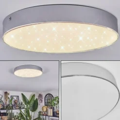hofstein Elmar Plafonnier LED Argenté, 1 lumière