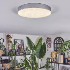 hofstein Elmar Plafonnier LED Argenté, 1 lumière