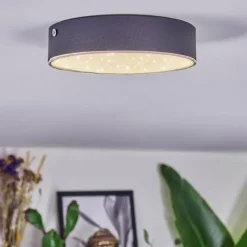 hofstein Elmar Plafonnier LED Noir, 1 lumière