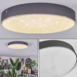 hofstein Elmar Plafonnier LED Noir, 1 lumière