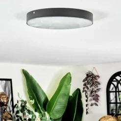 hofstein Elmar Plafonnier LED Noir, 1 lumière