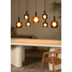Luminaires Lucide ELOISE Suspension Noir, 7 lumières