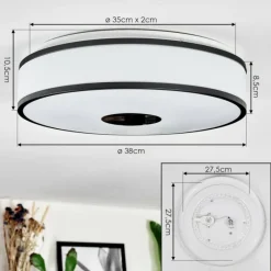 hofstein Elran Plafonnier LED Blanc, 1 lumière