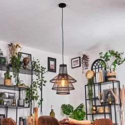 Luminaires Scandinaves-hofstein Elvor Suspension, Suspension Noir, 1 lumière