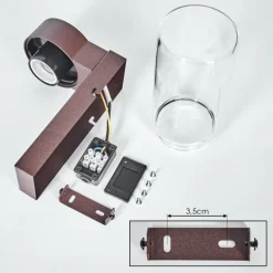 hofstein Encoberta Lampe murale d´extérieur Rouille, 1 lumière