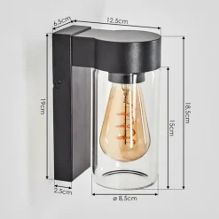 hofstein Encoberta Lampe murale d´extérieur Noir, 1 lumière