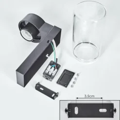 hofstein Encoberta Lampe murale d´extérieur Noir, 1 lumière