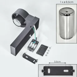 hofstein Encoberta Lampe murale d´extérieur Noir, 1 lumière