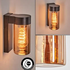 hofstein Encoberta Lampe murale d´extérieur Noir, 1 lumière