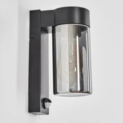 hofstein Encoberta Luminaire extérieur, Lampe murale d´extérieur Noir, 1 lumière, Détecteur de mouvement