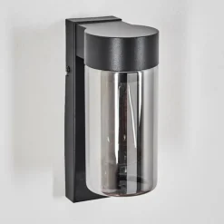 hofstein Encoberta Luminaire extérieur, Lampe murale d´extérieur Noir, 1 lumière, Détecteur de mouvement