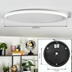 hofstein Endrup Plafonnier LED Blanc, 1 lumière