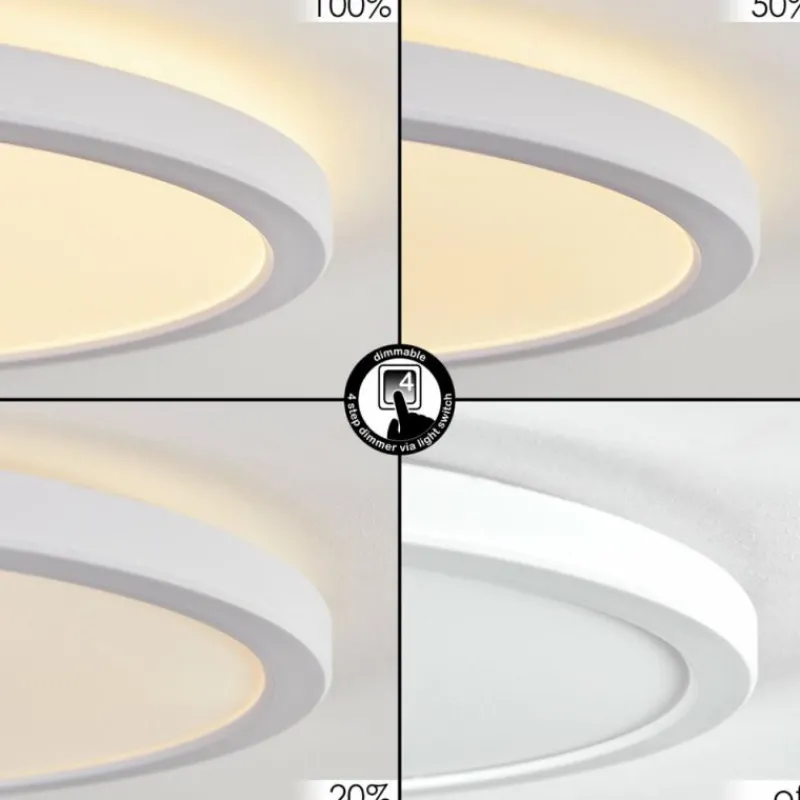 hofstein Endrup Plafonnier LED Blanc, 1 lumière