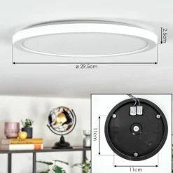 hofstein Endrup Plafonnier LED Blanc, 1 lumière