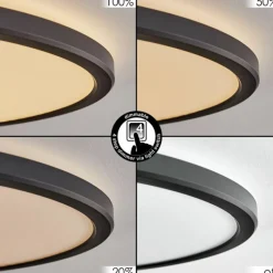 hofstein Endrup Plafonnier LED Noir, 1 lumière