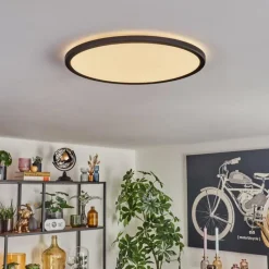 hofstein Endrup Plafonnier LED Noir, 1 lumière