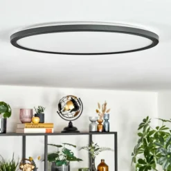 hofstein Endrup Plafonnier LED Noir, 1 lumière