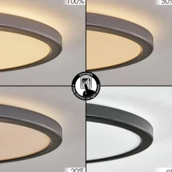 hofstein Endrup Plafonnier LED Noir, 1 lumière