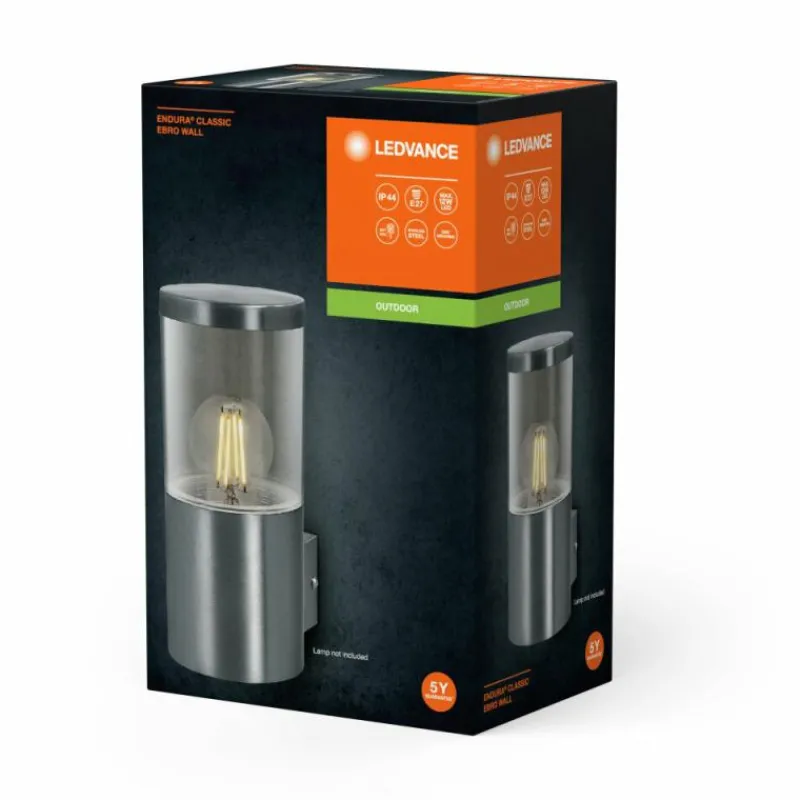 Luminaires Ledvance Endura Applique murale Acier brossé, 1 lumière