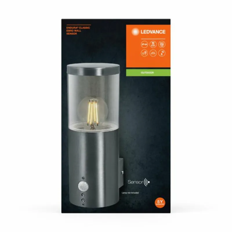 Luminaires Ledvance Endura Applique murale Acier brossé, 1 lumière