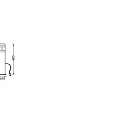 Luminaires Ledvance Endura Lampadaire d'extérieur LED Acier brossé, 1 lumière