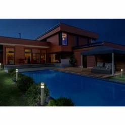 Luminaires Ledvance Endura Lampadaire d'extérieur LED Acier brossé, 1 lumière