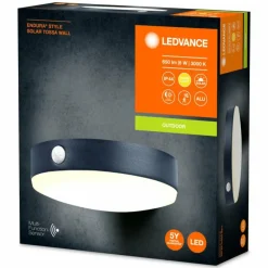 Luminaires Ledvance ENDURA Lampe murale d´extérieur LED Noir, 1 lumière, Détecteur de mouvement