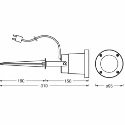 Luminaires Ledvance Endura Spot de jardin LED Noir, 1 lumière