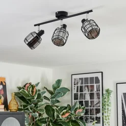 hofstein Ennor Plafonnier, Spot de plafond Noir, 3 lumières