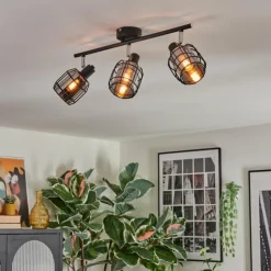 hofstein Ennor Plafonnier, Spot de plafond Noir, 3 lumières