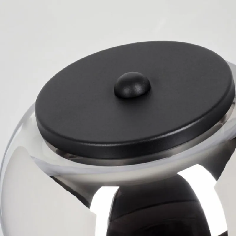 Suspension Verre Fumé-Lampe 2-er à poser, Liseuse LED Noir, 1 lumière