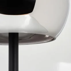 Suspension Verre Fumé-Lampe 2-er à poser, Liseuse LED Noir, 1 lumière